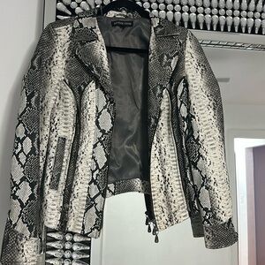 Affliction Snakeskin Leather Jacket